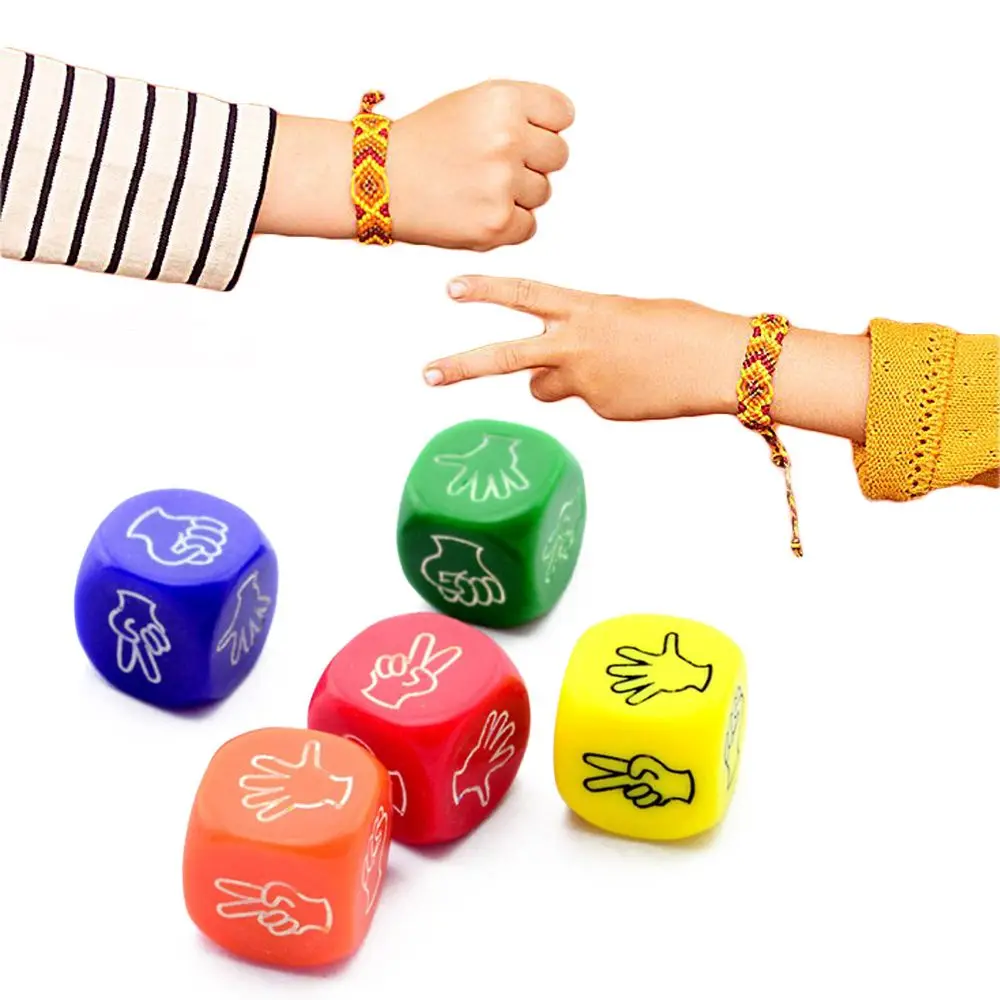 

2Pc Funny Dice Board Games Toy Creative Finger-guessing Game Dice Rock Paper Scissors Game Scissors Stone Family Party Supplies