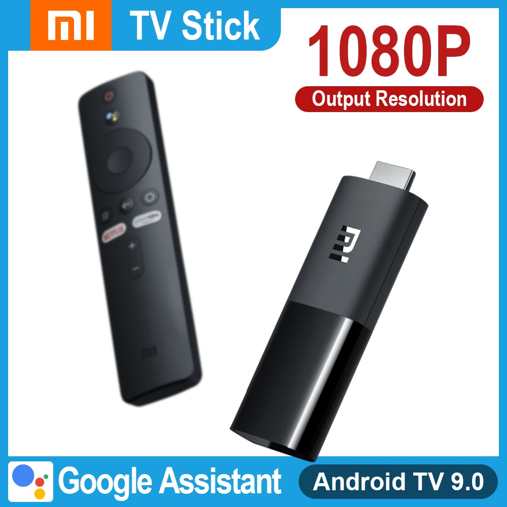 Глобальная версия Xiaomi Mi TV Stick 1080P Поддержка нескольких языков Google Assistant Netflix Spotify