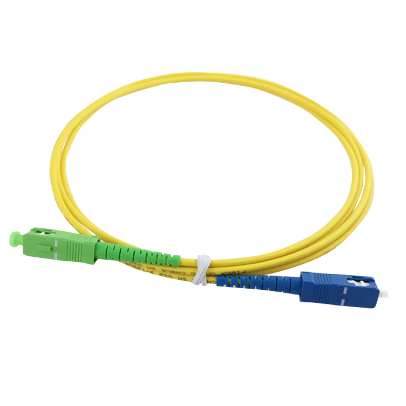 20pcs 1M SCAPC to SCUPC fiber optic cable sx core patch cord Singlemode Simplex 9/125 2.0mm or 3.0mm ftth cable fibre optique