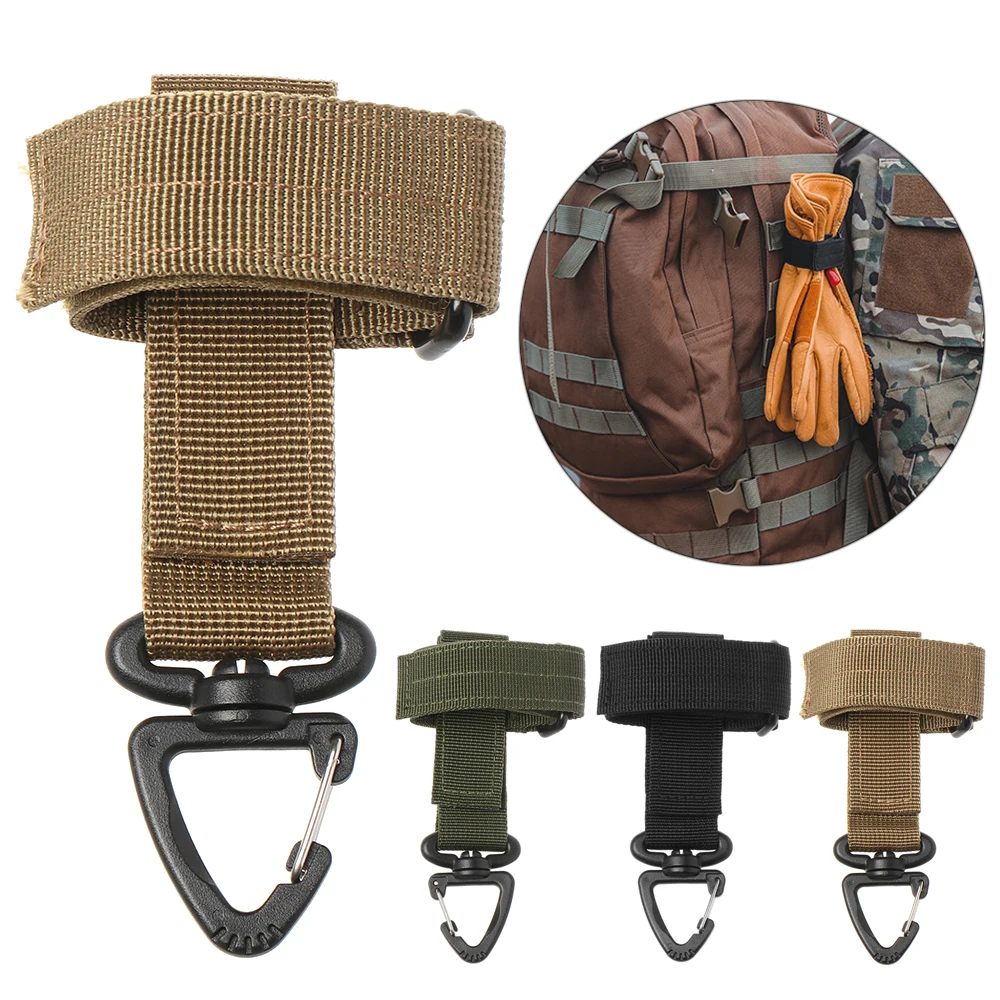 

1PC Multi-purpose Glove Hook Military Fan Outdoor Tactical Gloves Climbing Rope Storage Buckle Adjust Camping Glove Hanging Buck