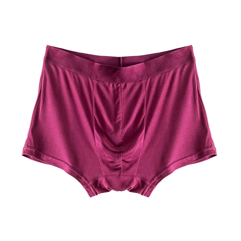 100% Natural Silk  Men's Underwear  Middle Waist Boxer Comfortable Breathable Men's Underwear 21-862
