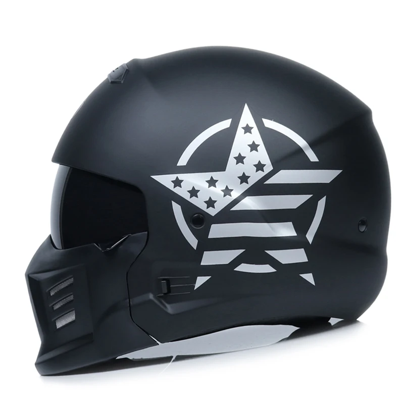 Последний модульный мотоциклетный шлем в стиле ретро capacete индивидуальная комбинация полный шлем локомотив половина шлем
