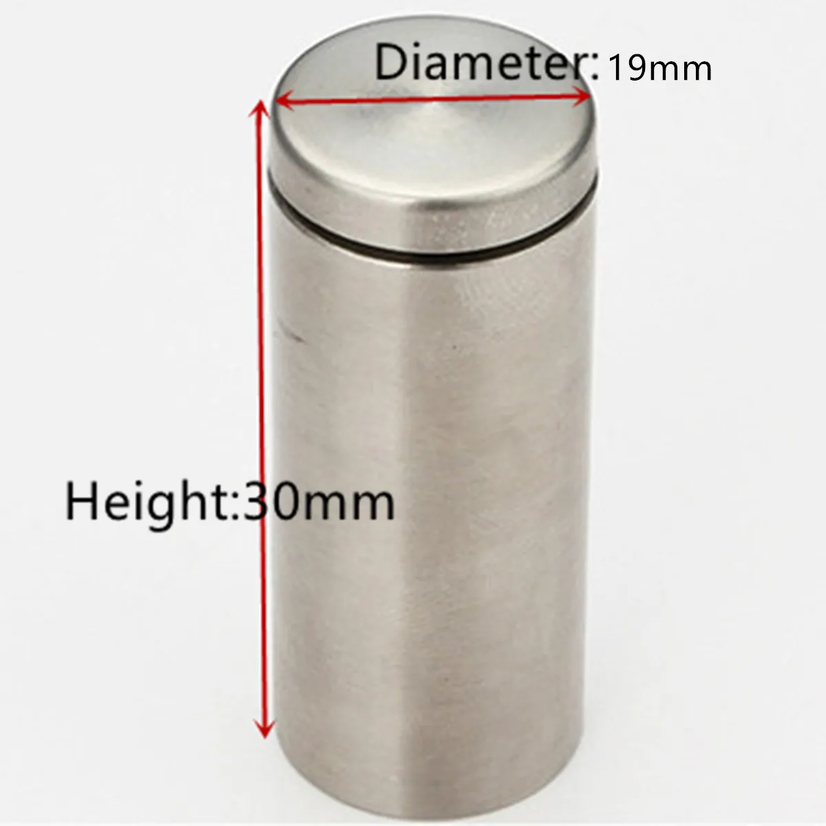 M19x30mm Стекло крепеж диаметр 19 мм нержавеющая сталь акриловые рекламные стойки штырьковые гвозди билборд крепежные винты оборудование - Цвет: M19x30mm