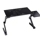 Регулируемый алюминиевый столик для ноутбука, эргономичный столик для ноутбука, подставка для телевизора, подставка для ноутбука, с охлаждающим вентилятором, коврик для мыши