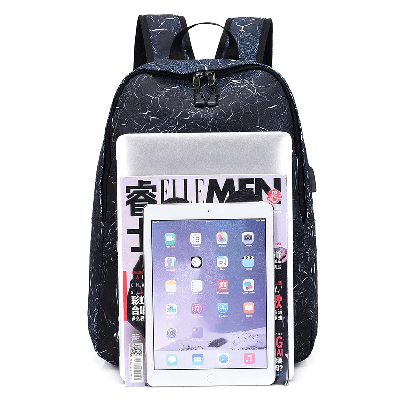 Стильный модный рюкзак для ноутбука мужчин и женщин дорожный с usb зарядкой