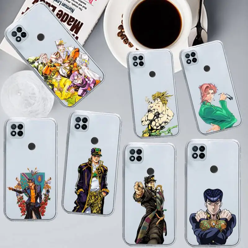 

JoJos Bizarre Adventure anime Phone Case Transparent for Xiaomi redmi note x f poco 10 11 9 7 8 3 i t s pro cover shell coque
