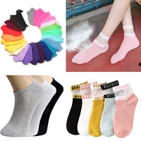 35pair women socks breathable summer socks lovely dotstripe ankle socks comfortable cotton blend short sock boat sokken meias