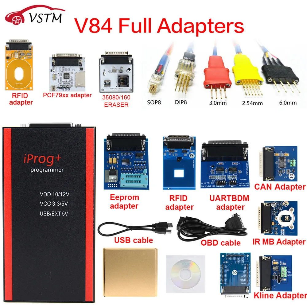 IPROG Pro V84 полный ECU ключ программист Iprog + IMMO одометр коррекция пробега подушка