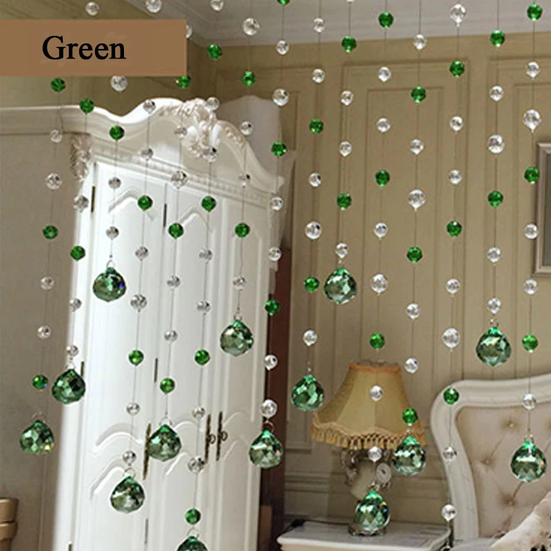 1 шт. хрустальные занавески роскошные стеклянные бусины Дверная Цепочка кисточка