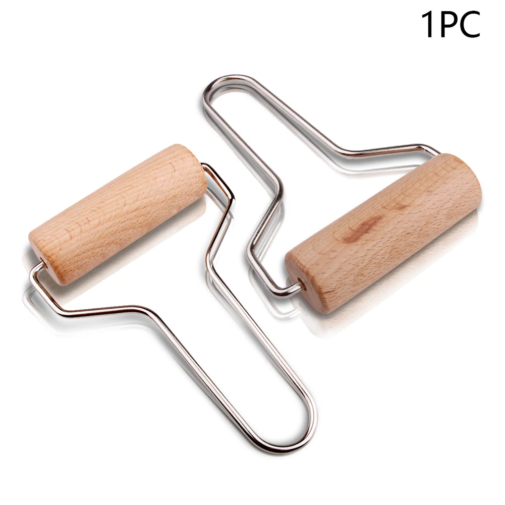 Kitchen Sculpey Craft Arts Ceramics Rolling Tool Manual Polymer Stainless Steel Ergonomic Useful Practical Handle Wood Stamping | Дом и сад