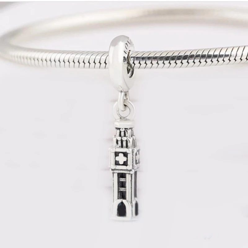 

Big Ben Pendant Charm 100% Real 925 Sterling Silver Clock Tower Charms Fit Original Bracelet Diy Jewelry