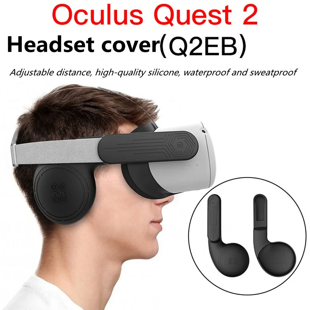 

Noise reduction Ear Cover For Oculus Quest 2 VR Headset Comfortable Flexible Silicone Earmuffs Virtual Reality Accessories