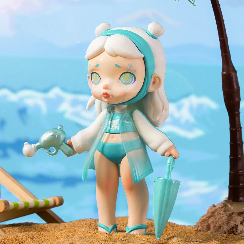 Caja ciega Original de la serie de Fiesta EN LA Piscina, modelo de juguetes de Anime lindo, regalo de figura, caja sorpresa-0