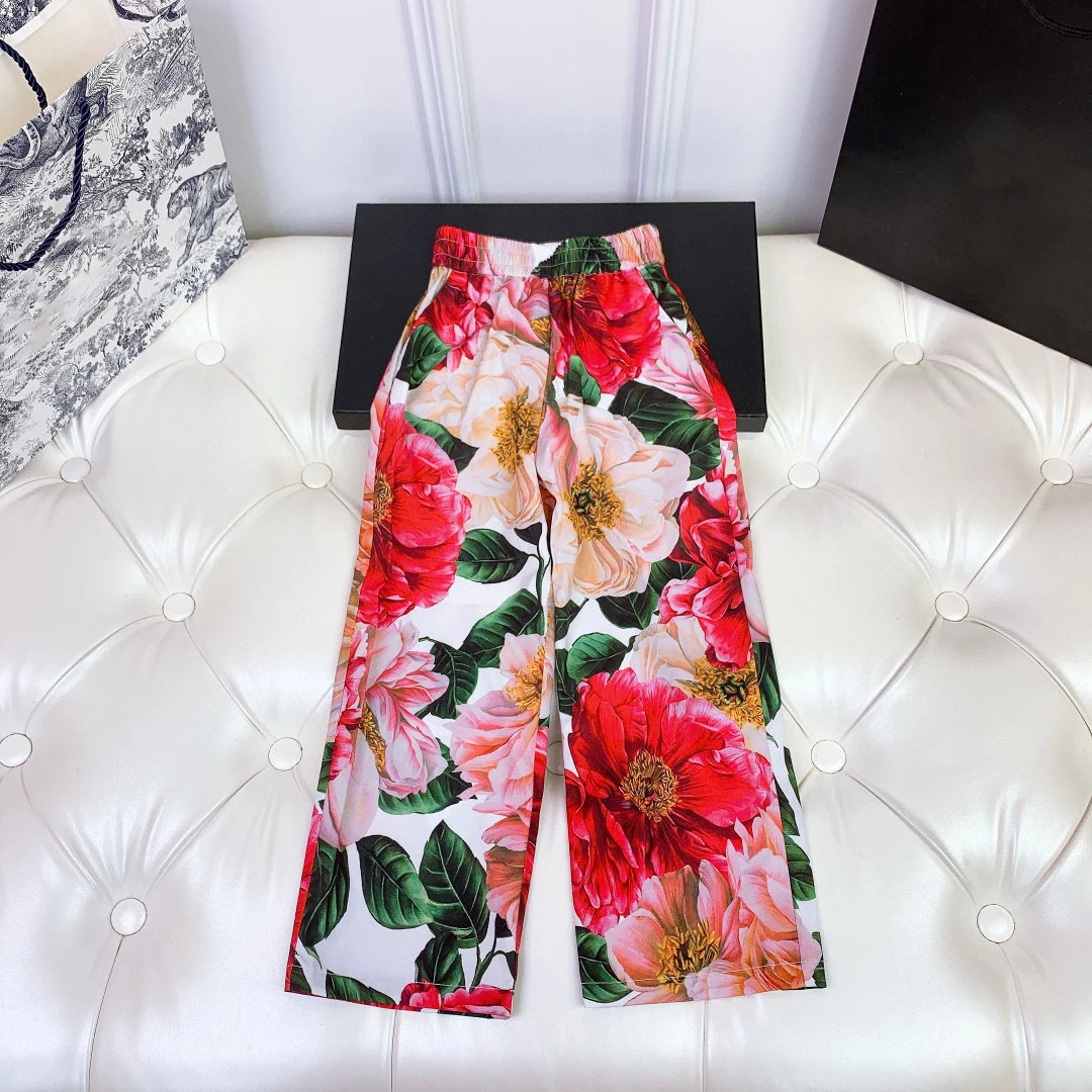 

Top Quality Fashion Summer 2 Pcs Floral Sets Stylish Flowers Kids Girls Outfits