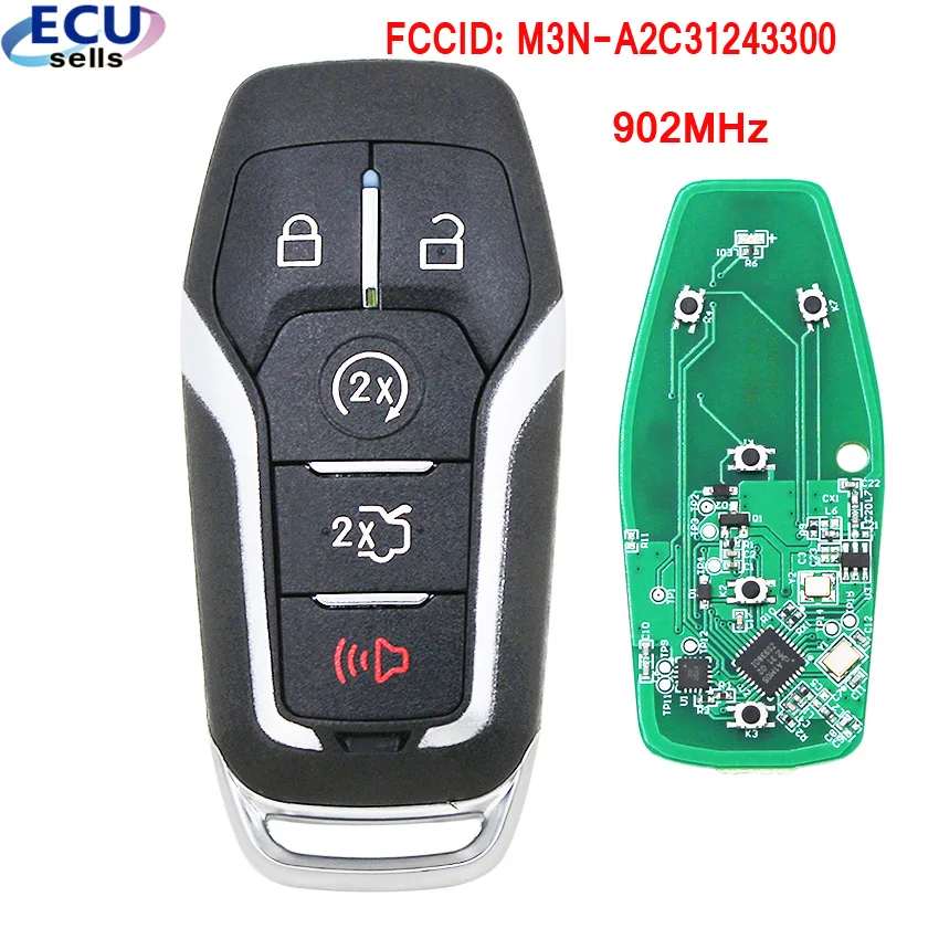 4 + 1 Кнопка Smart Remote Key FSK902 MHz HITAG PRO для Ford Fusion Explorer edge Mustang 13-2017 FCCID: M3N-A2C31243300 - купить по