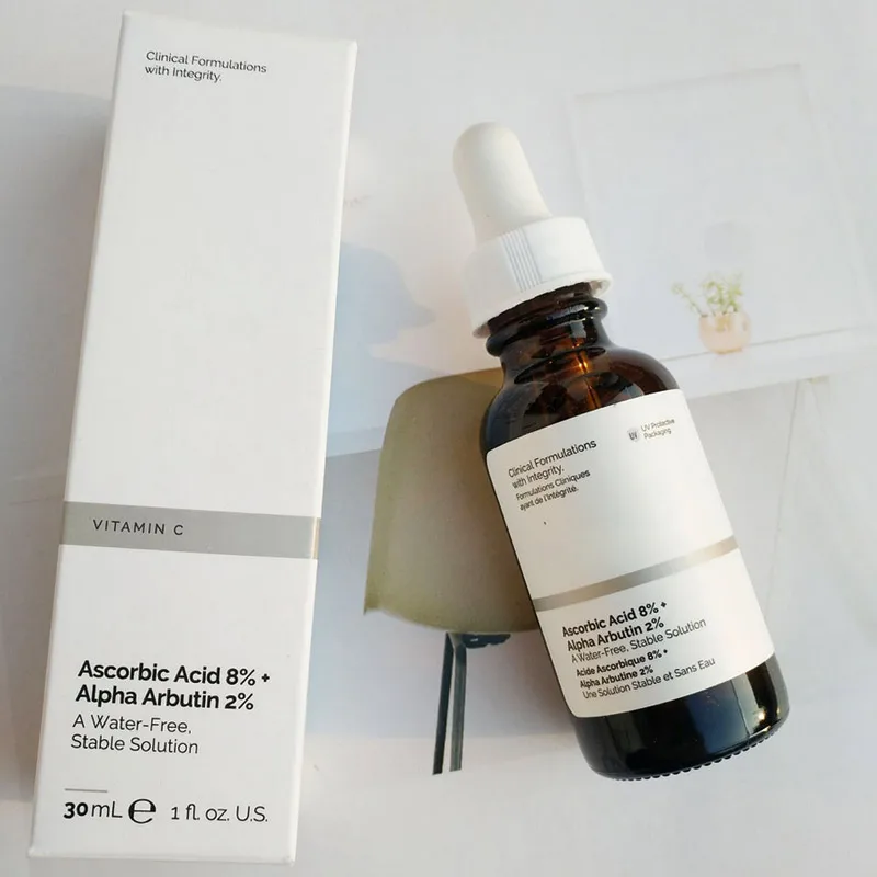 Аскорбиновая кислота 8% + Альфа арбутин 2% A безводный стабильный раствор витамин С