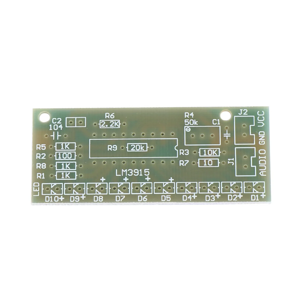 10-светодиодный индикатор уровня звука LM3915 анализатор спектра набор для
