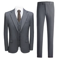 2021 gray plaid men suits for wedding high quality suit business man 3 pieces smoking homme mens fashion prom dresses