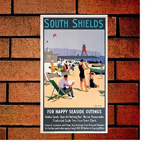 

South Shields Retro Metal Sign 8x12 Wall Decor