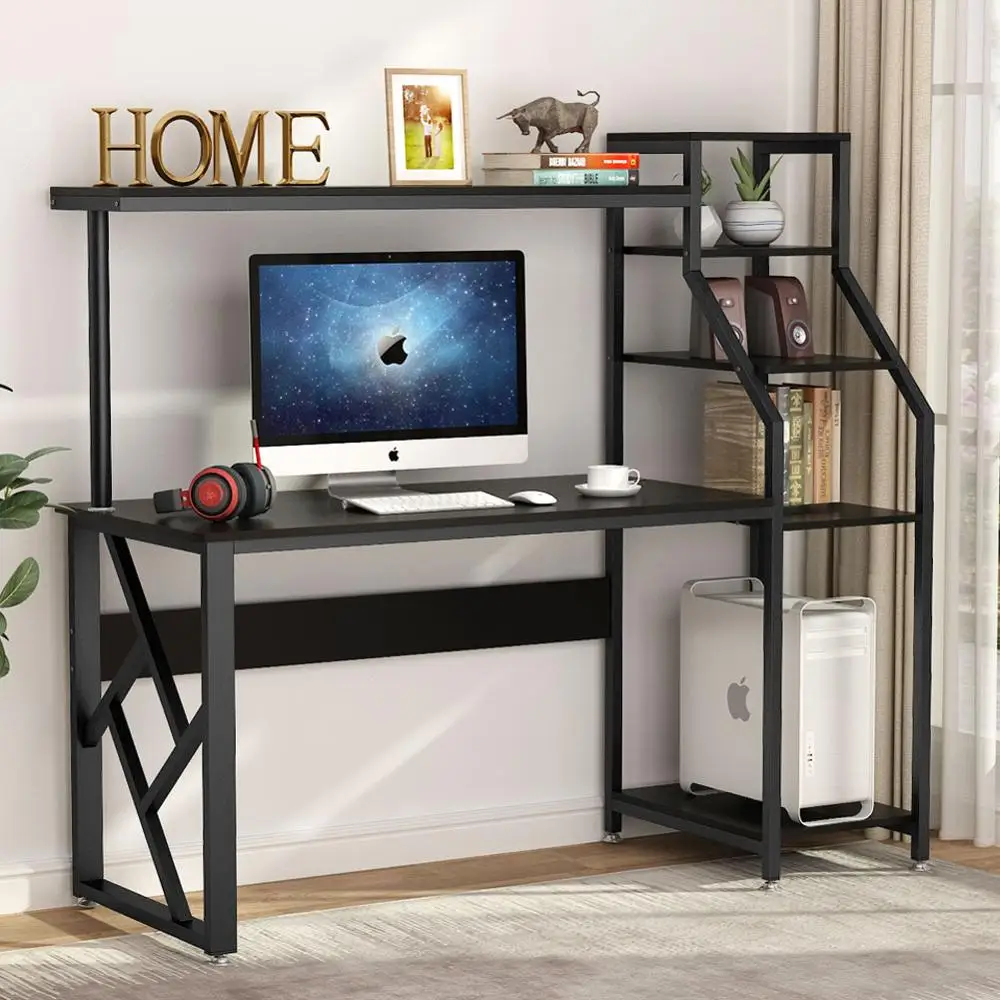 

Tribesigns60 inch Computer Desk with 4-Tier Storage Shelves