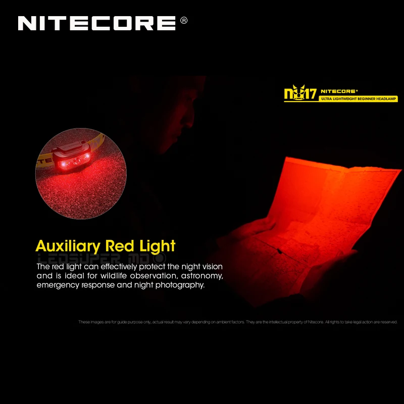 Micro-USB Rechargeable Nitecore NU17 Triple Output Ultra Lightweight Beginner Headlamp Built-in Li-ion Battery | Лампы и освещение