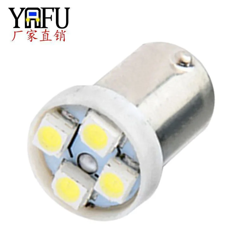 

Автомобильная светодиодная лампа для чтения Ba9s 1210 4smd, лампа для номерного знака, боковая лампа, одноножное круглое светодиодное освещение д...