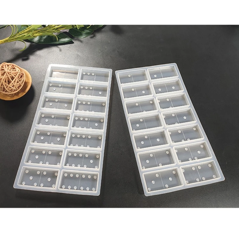 Силиконовые формы в форме домино из эпоксидной смолы с подставкой двойной и