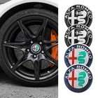 4 шт. 56 мм колпачок на ступицу колеса автомобиля, металлическая наклейка с эмблемой, аксессуары для Alfa Romeo 159 Giulietta 147 Mito Giulia 156 166 GT Stelvio