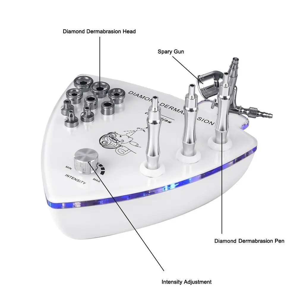 Diamond Microdermabrasion Dermabrasion Machine Water Spray Exfoliation Vacuum Suction Facial Pore Peeling Skin Rejuvenation | Красота и