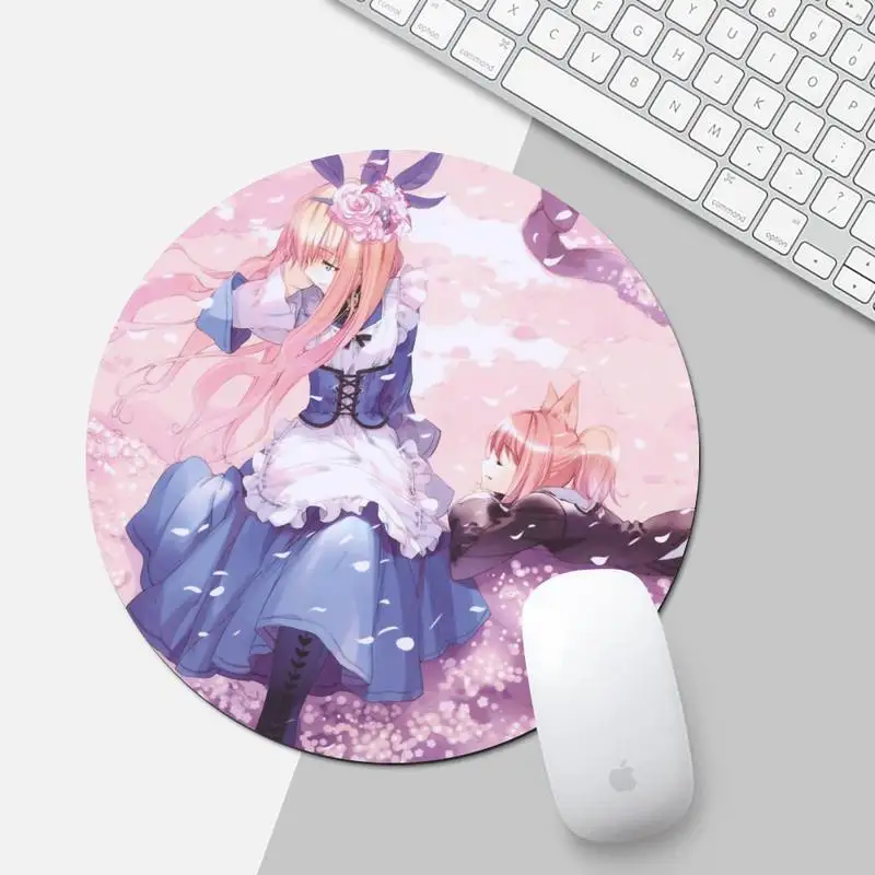 

Cherry Blossom Anime gamer play mats Mousepad Desk Table Protect Game Office Work Round Mouse Mat pad XL Non-slip Laptop Cushion