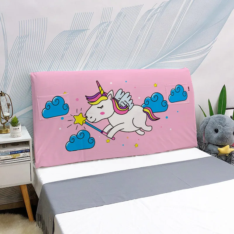 

Bedside cover soft cover dust cover Nordic style bed back cover elastic fabric bed cover