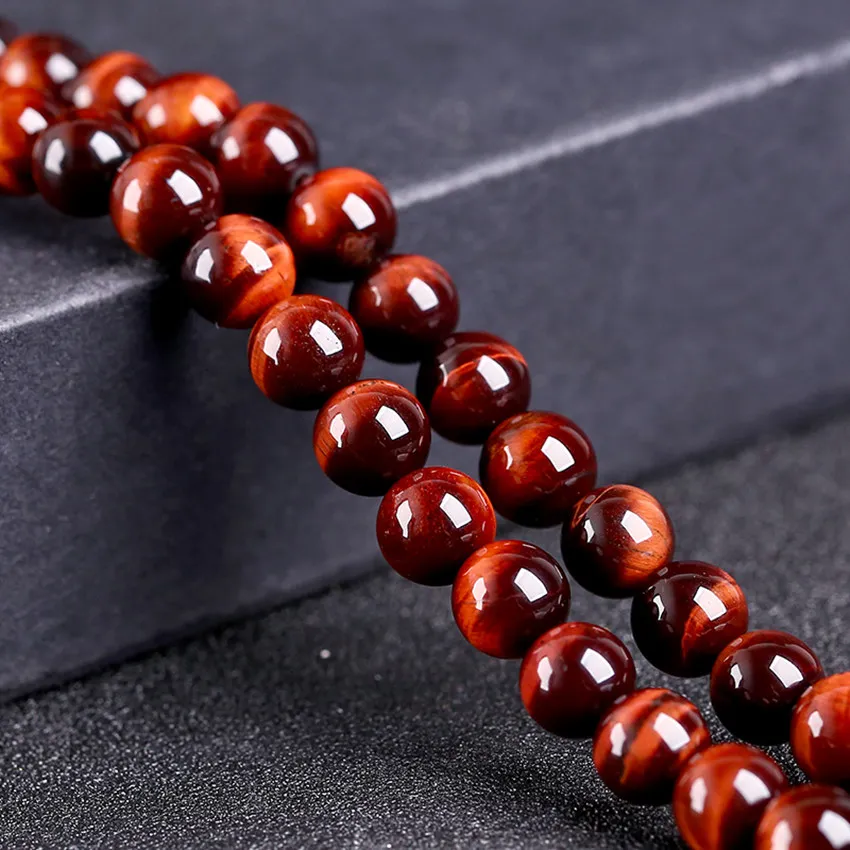 Элегантный натуральный камень тигровый глаз круглые свободные аксессуары