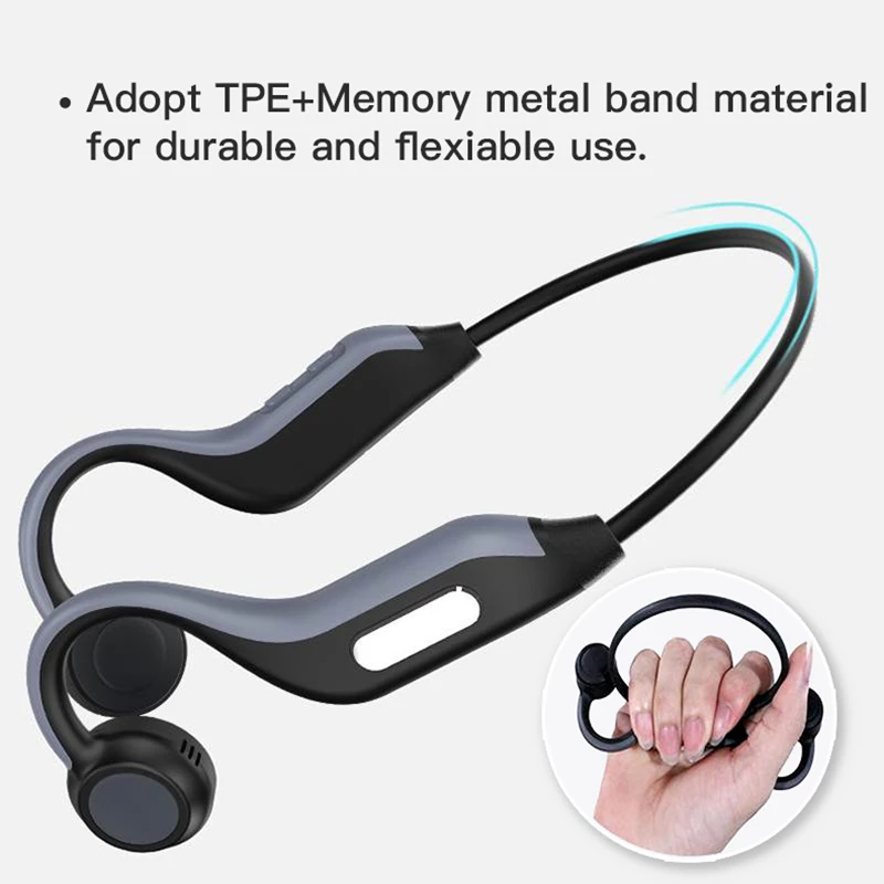 GGMM Bluetooth 5.0 Headphones Latest Bone Conduction Wireless Headset Built-in 8G Memory Card IPX67 HD Mic Sports Earphones New |