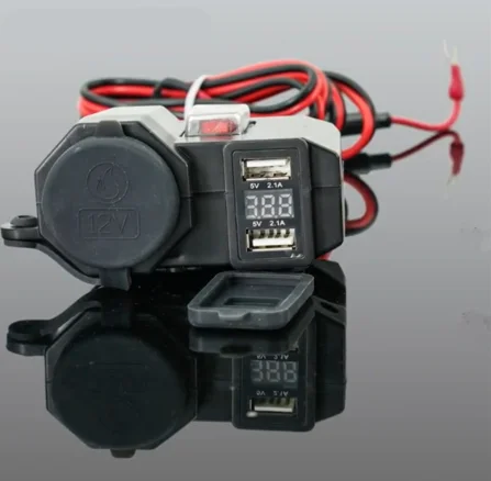 Модифицированное зарядное устройство для мотоцикла и скутера с двойным USB-портом