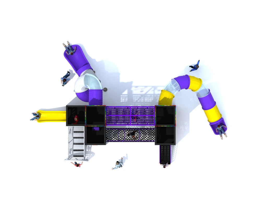 Koop Ylw 2020 Amusement Plastic Speeltuin Muziek Thema Ijzeren Gecombineerd Glijbaan Entertainment Park YLW-OUT200825