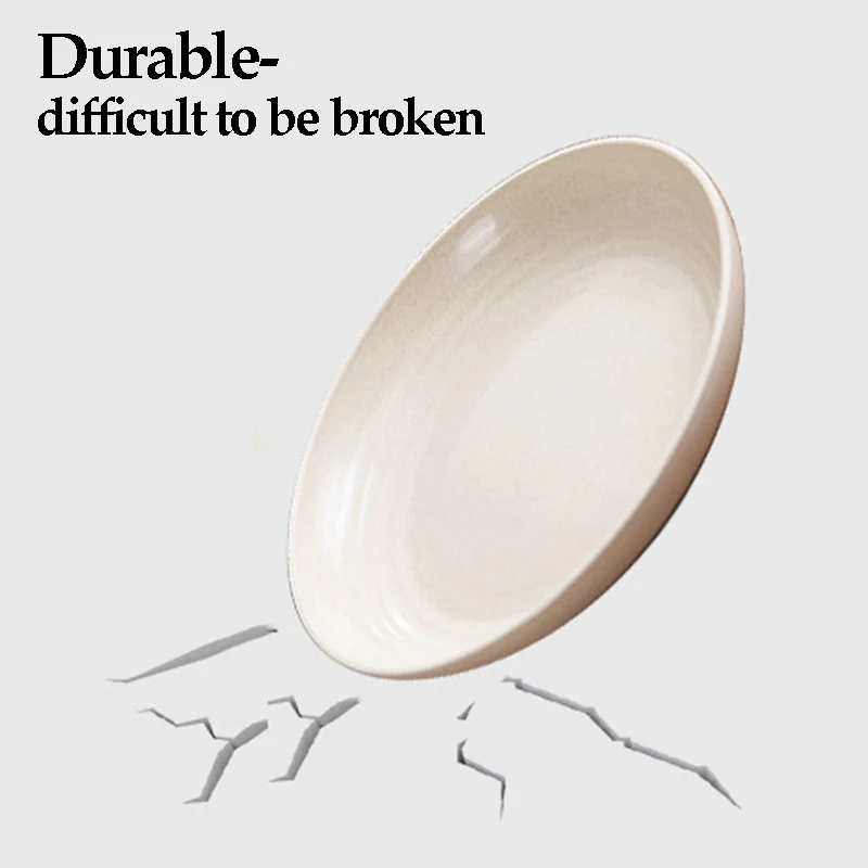 Экологически чистые пшеничной соломы пластины из 5 предметов красочные PP лоток