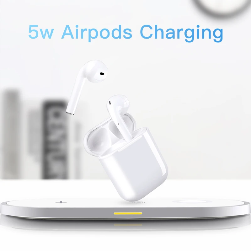 Беспроводное зарядное устройство KUULAA 3 в 1 Qi для Airpods Apple Watch 4 2 iWatch быстрая