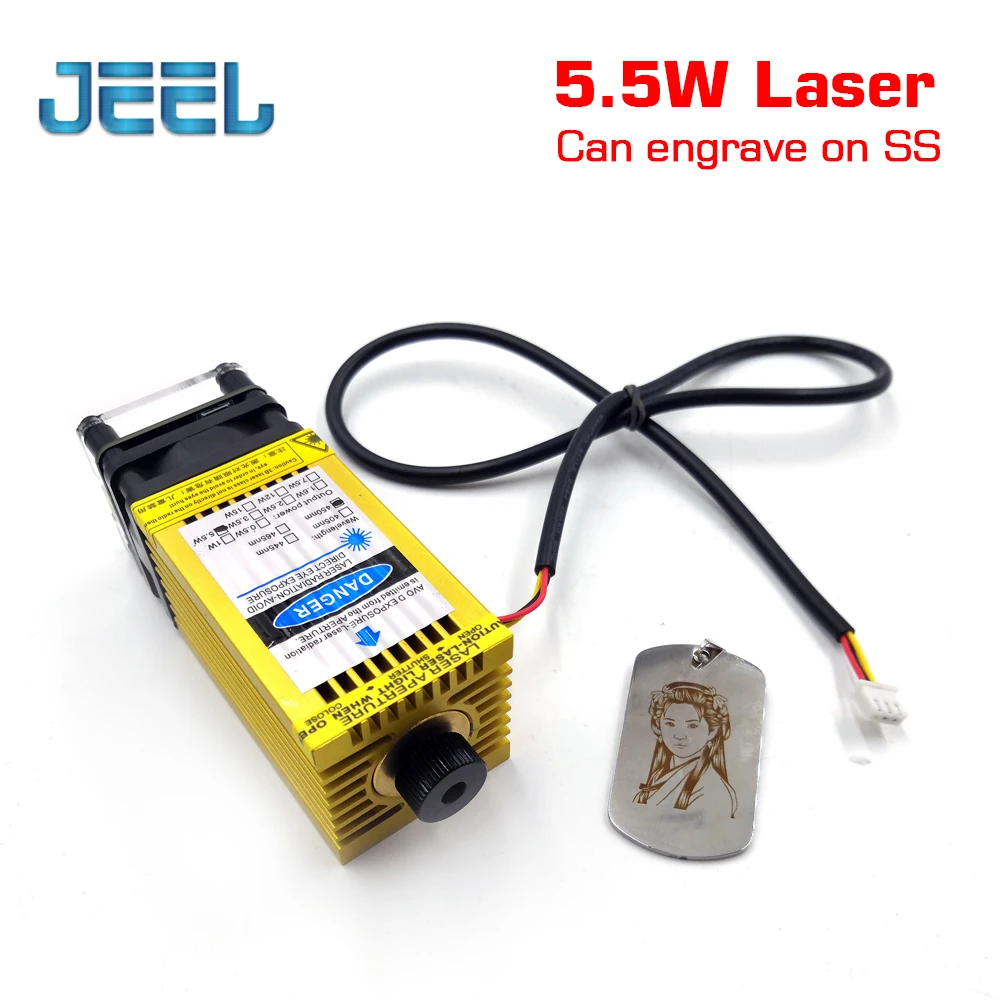 Лазерный модуль с регулировкой e Focus 450nm 5500mW 12V TTL /PWM 5 Вт аксессуары для лазерной