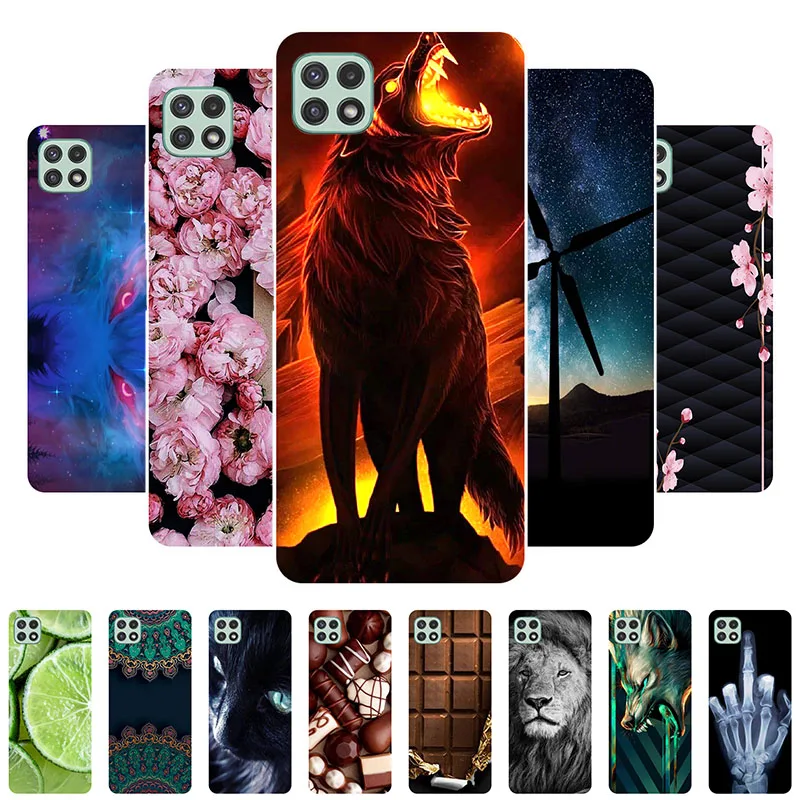 

Silicone Case For Samsung A22 5G Case Print Wolf Soft TPU Back Cover For Samsung Galaxy A22 5G Phone Cases Fundas A 22 5G 6.6"