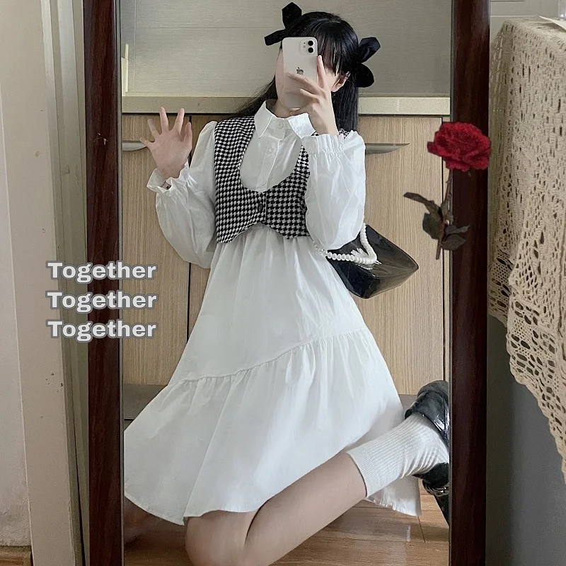 Осенние корейские платья новинка 2021 свободное модное темпераментное