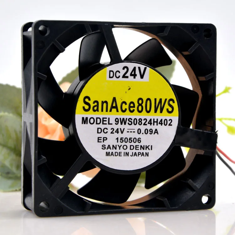 

Sanyo 9WS0824H402 8cm 8025 24V 0.09A Ultra-Quiet Waterproof Double Ball Fan