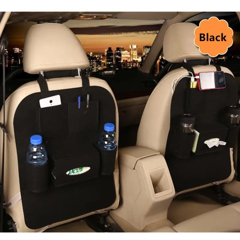 Car Back Seat Rear Trunk Elastic Felt Storage Bag 5 Pockets Organizer Hanging Anti Kick Auto Cover Protector Holder Parts | Автомобили и