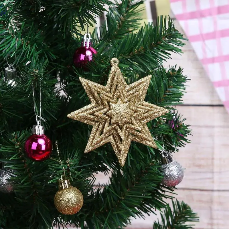 Рождественская елка Декор полые Восьмиугольные звезды Форма висячие