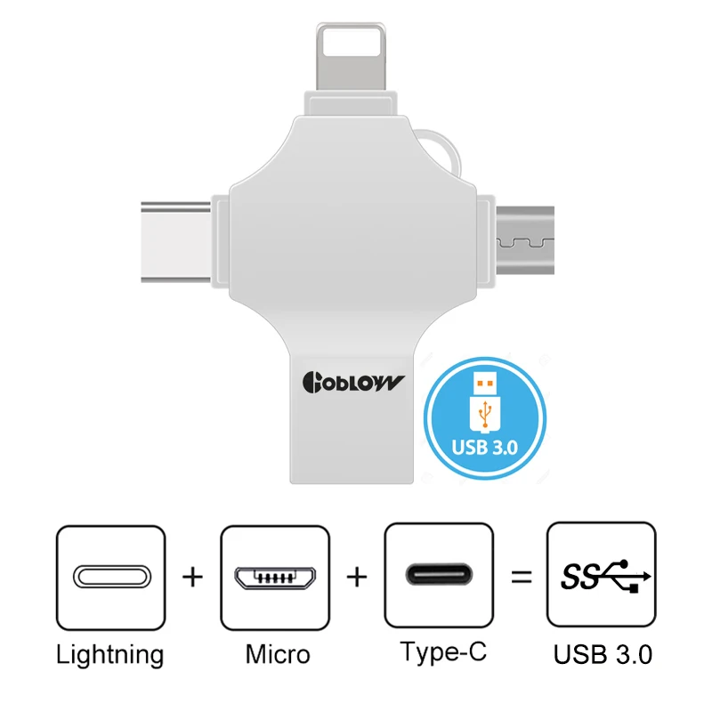USB 3 0 Flash 16 ГБ 32 64 Гб 128 256 Флешка usb c OTG Type-C DIY micro otg память для iphone телефона Ноутбук