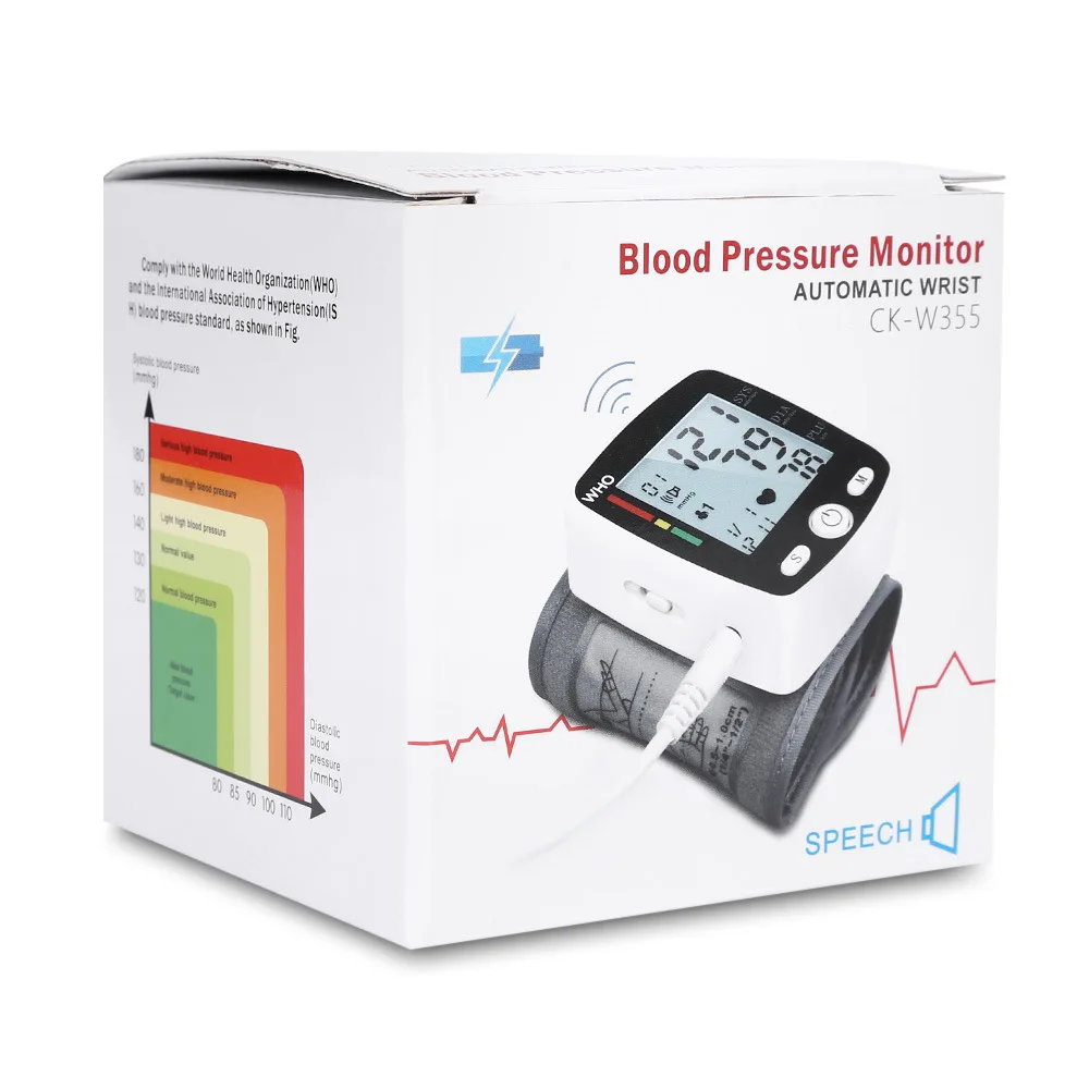 

Digital USB Voice Broadcast Wrist Type Blood Pressure Monitor