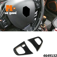 for renault captur 2013 14 15 2016 car body detector steering wheel switch button interior sticker cover trim abs carbon