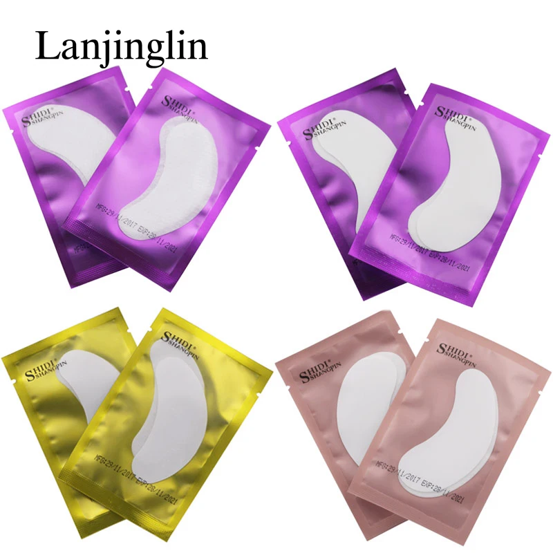 LANJINGLIN 5PCS Eye Pads For Eyelash Extension Under Eye Eyelash Patches Paper Patches for False Eyelashes Makeup Tool
