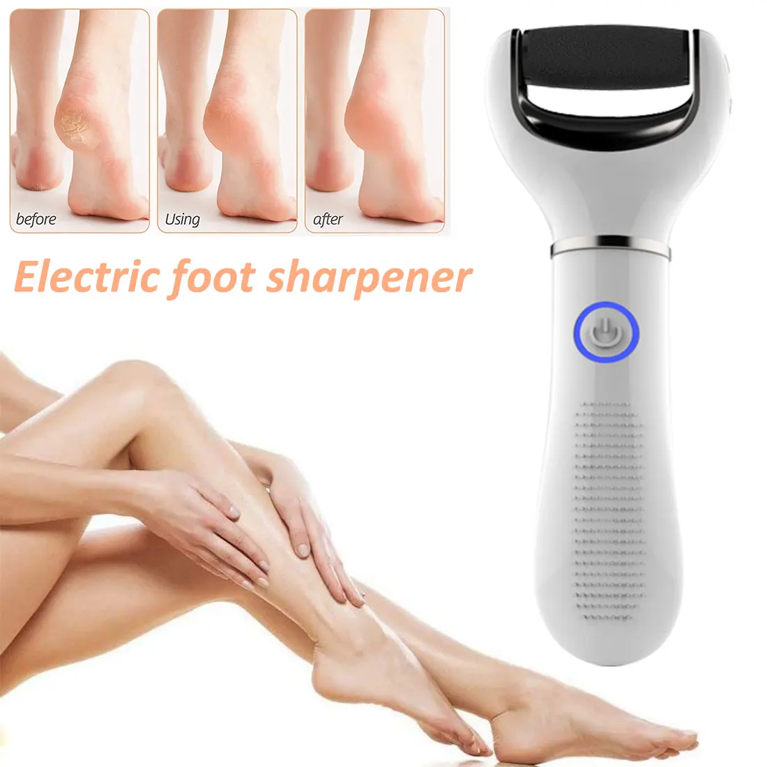 

Electric Foot Grinder Heel File Grinding Exfoliator Pedicure Machine Foot Care Hard Dry Dead Cuticle Skin Remover USB Rechargeab