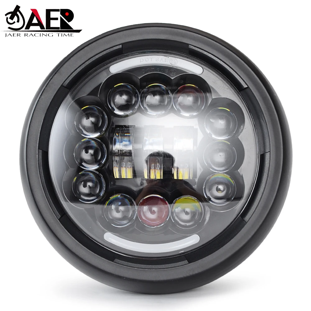 

7,5 "мотоцикл светодиодный головной светильник 20 вт высокий низкий пучок IP68 DRL светодиодные фары головного света светильник 12V для свет Harley ...