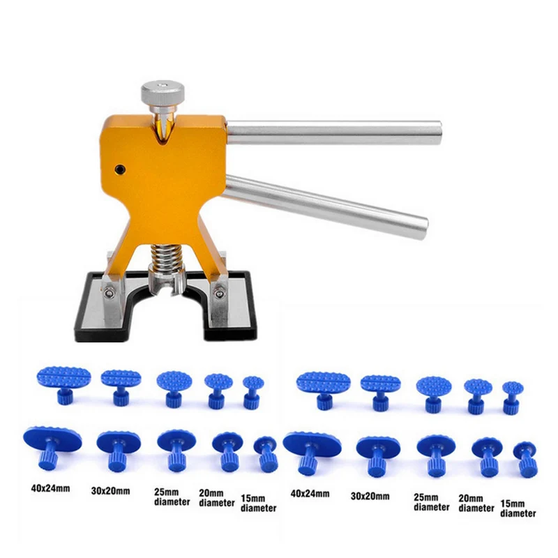 

Car Body Paintless Dent Puller Lifter Repair Tool Car Dent Remover Tabs With 20pcs Attached Pads